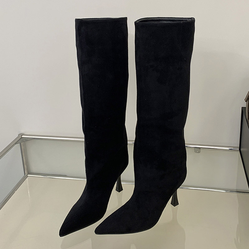 에일리켄 겨울용 레트로 디자인의 뾰족한 앞코가 달린 롱 - Knee High Boots Women 리뷰 및 가격