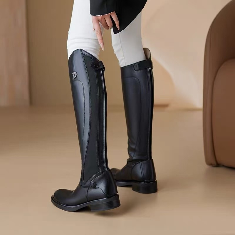 부드러운 가죽 승마 부츠 2026년 봄/여름 신상 블랙 - Knee High Boots Women 리뷰 및 가격