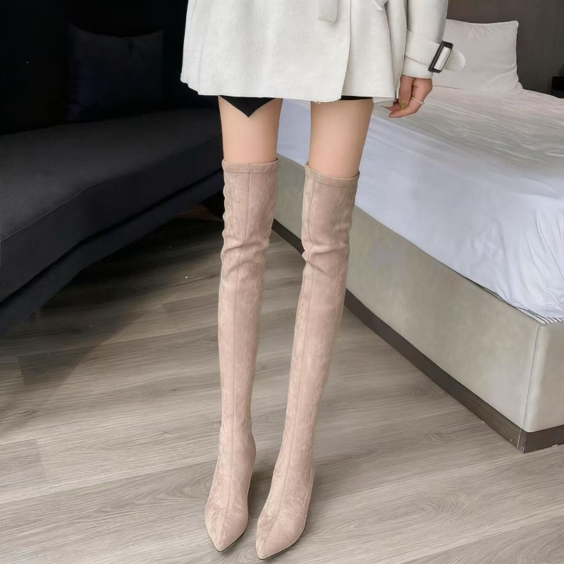 섹시한 여성용 부츠, 뾰족한 앞코, 무릎 위까지 오는  - Sock Boot Women 리뷰 및 가격