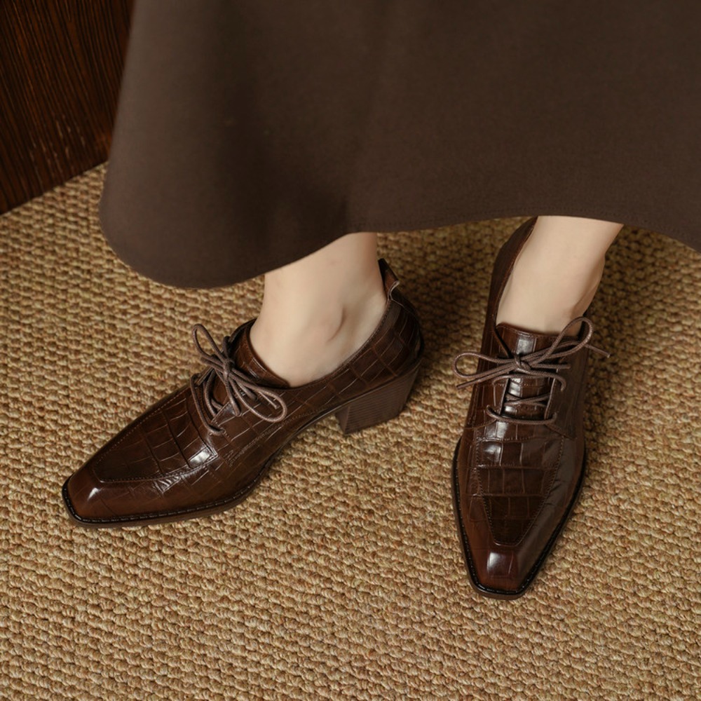 여성용 신발, 천연 가죽 소재, 2026년 봄 신상품, - Oxford Lace Up Women 리뷰 및 가격