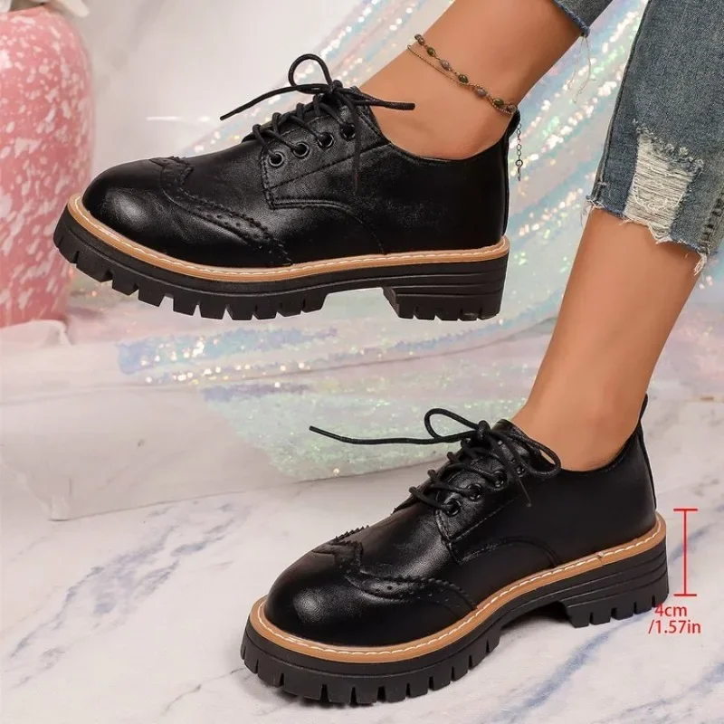 여성 클래식 플랫폼 옥스포드 슈즈 스티치 러그 솔 스무 - Oxford Lace Up Women 리뷰 및 가격