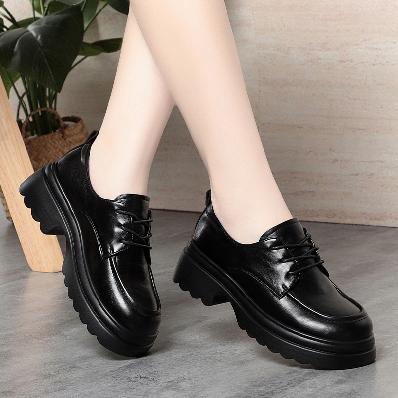 5cm 빈티지 딥 마우스 소프트 가죽 옥스포드 슈즈 여 - Oxford Lace Up Women 리뷰 및 가격