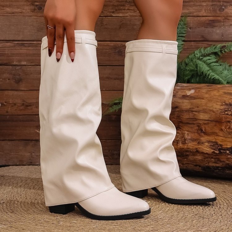 날카로운 앞코 유럽 및 미국 스타일 하이 레그 팬츠 부 - Sock Boot Women 리뷰 및 가격